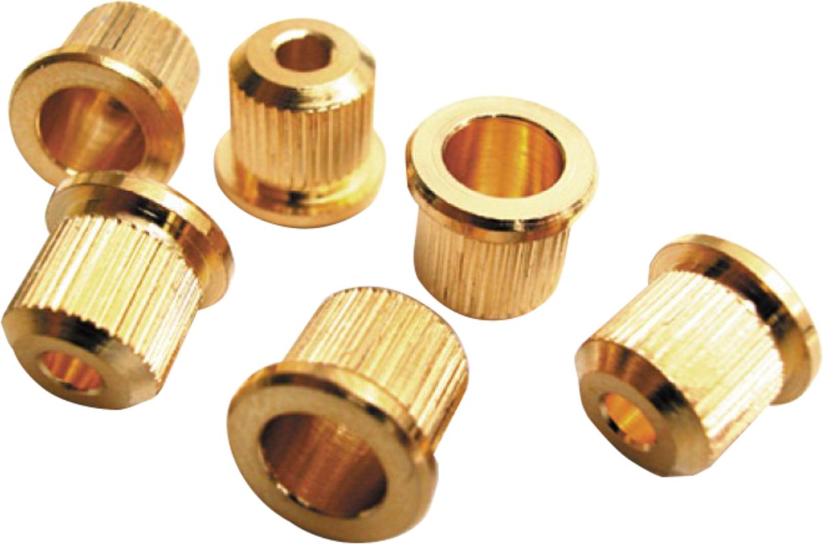 Göldo snarencontrastekkern, goud, 8mm, Set voor Tele en Non-Trem Strat - Gitaaronderdeel