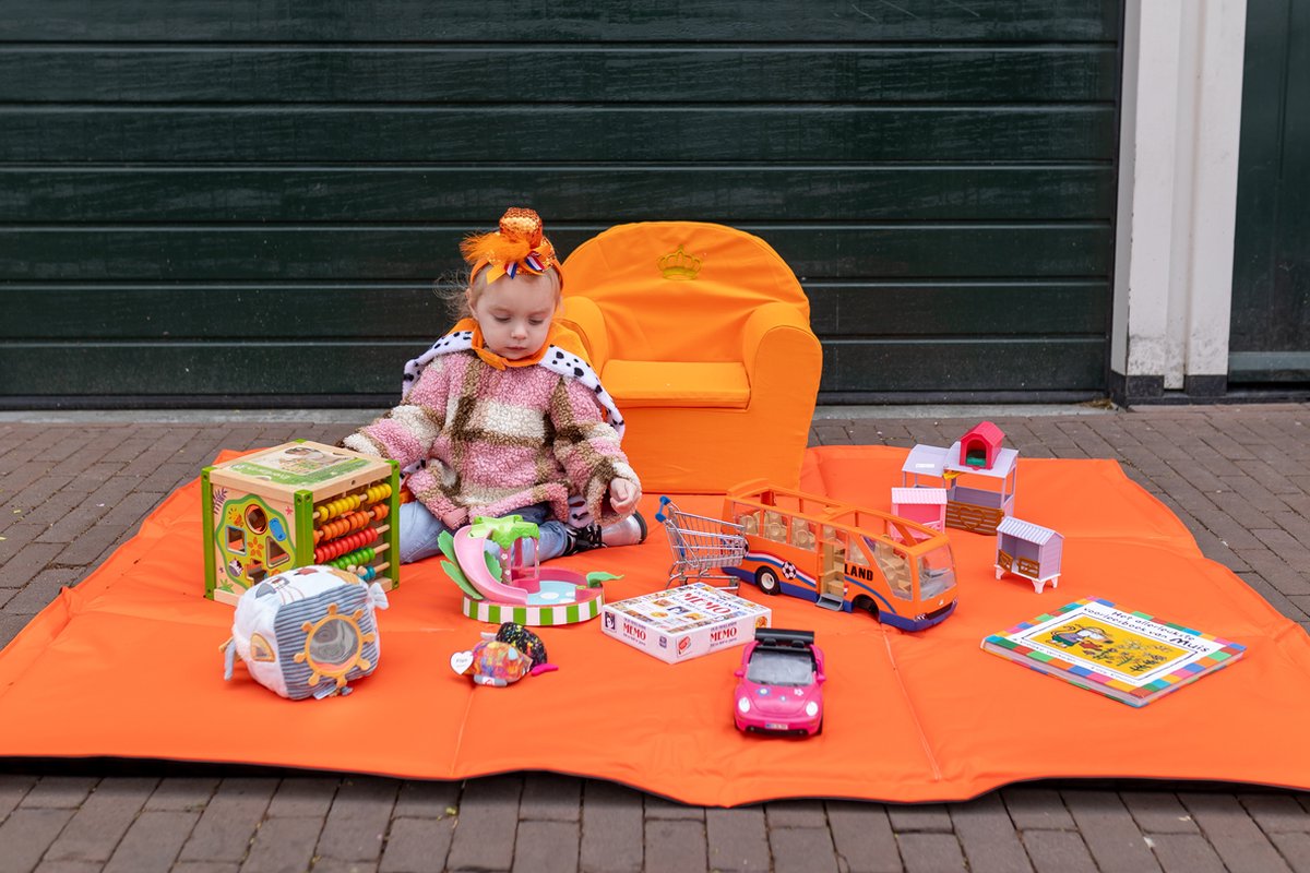 KidZ ImpulZ - Buitenkleed - Speelkleed buiten - Waterafstotend & Afneembaar - 140x200 cm - Oranje