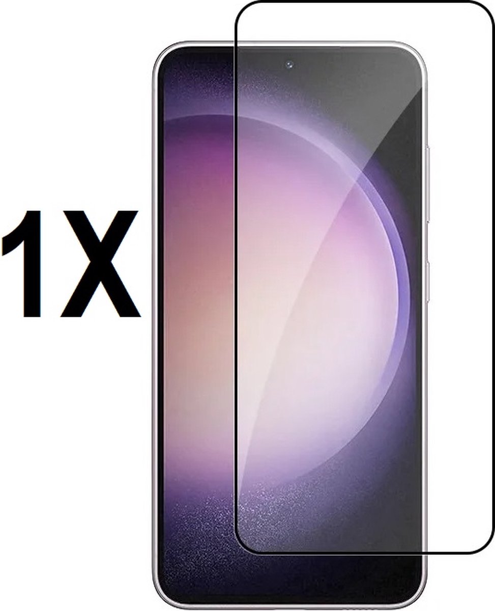 Screenz® - FULL COVER Screenprotector geschikt voor Samsung Galaxy S24 - Tempered glass Screen protector geschikt voor S24 - Beschermglas - Glasplaatje