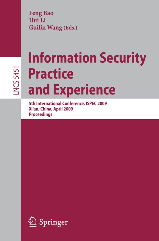 Information Security Practice and Experience - cover