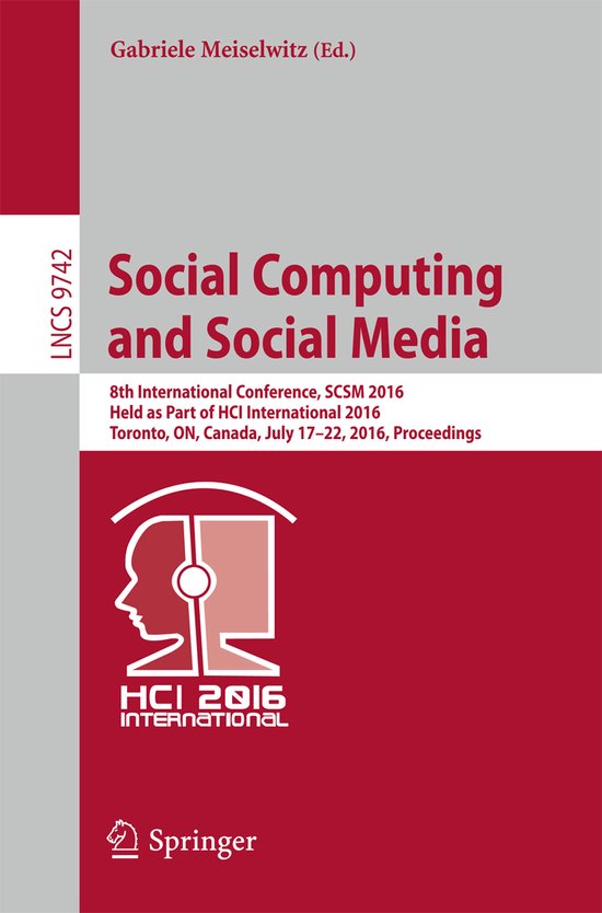 Social Computing and Social Media - cover