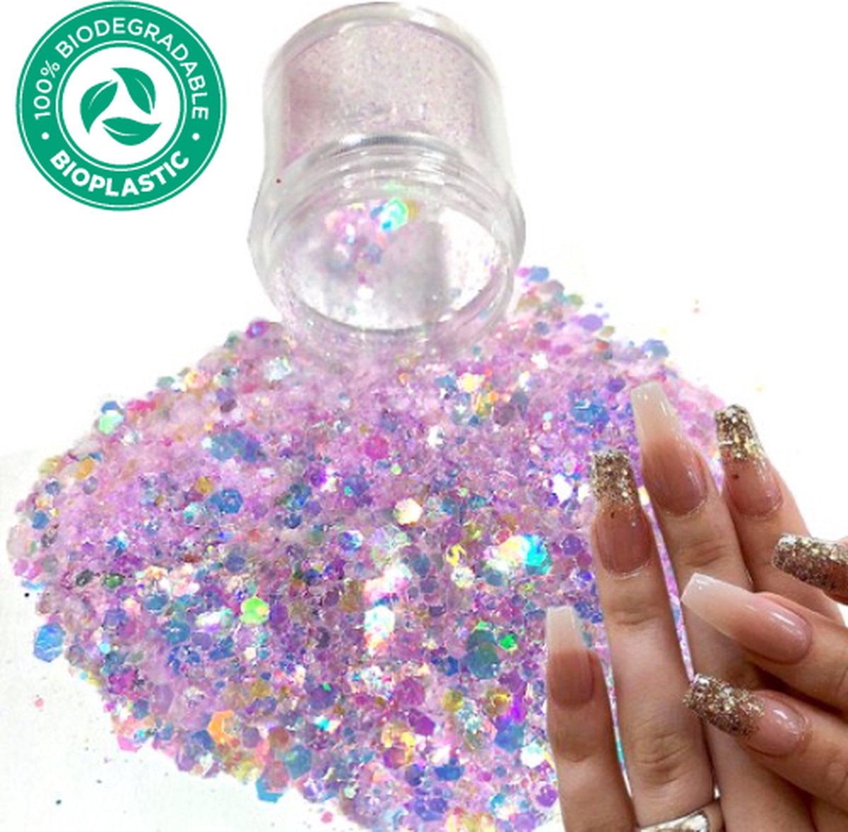 Goedkoopste Chunky Glitters (Lila/Paars) [Volume 8g - Festival Glitter Outfit Nagel Decoratie Versiering - Manicure Kunstnagels Nepnagels Acryl Nagels - Kinderen Volwassenen Dames Glitters]