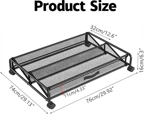 Opbergruimte Voor Onder Het Bed Met Wielen - Opvouwbare Metalen Opbergboxen Voor Kleding Opbergruimte Voor Onder Het Bed Met Wielen - Opvouwbare Metalen Opbergboxen Voor Kleding