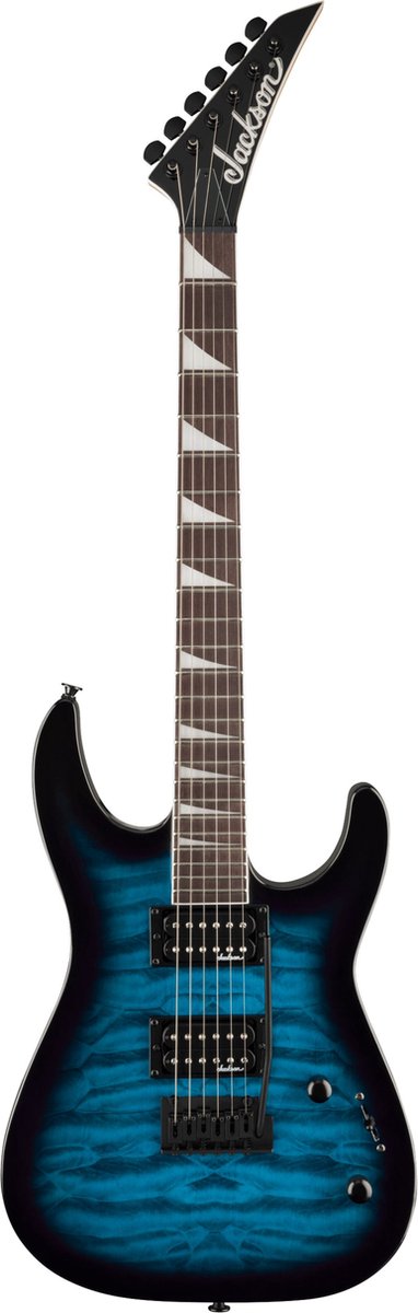 Jackson JS Series Dinky JS20 DKQ 2PT Transparent Blue Burst elektrische gitaar