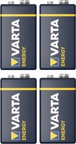 Varta Energy Alkaline batterij - 4x - 9V - blokbatterij - LR61