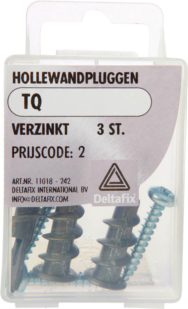 HOLLEWANDPLUGGEN TQ Aluminium . VERZINKT 3 stuks . DeltafiX. - Deltafix