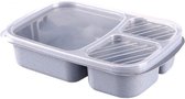 4 Stuks Bewaarbakjes - Lunchboxen - Milieuvriendelijk - Gemaakt van Tarwestro - BPA vrij - Met Deksel - Vershouddoos