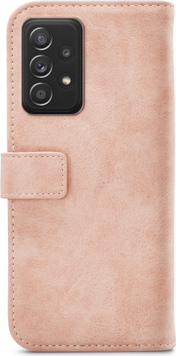 Mobilize Telefoonhoesje geschikt voor Samsung Galaxy A52s 5G Hoesje | Mobilize Elite Gelly Bookcase | Pasjeshouder voor 3 Pasjes | Telefoonhoesje voor Pinpas / OV Kaart / Rijbewijs - Soft Pink | Roze