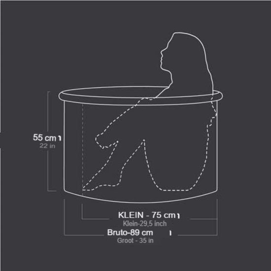 Opvouwbaar Ligbad - Bath Bucket - 75x75x55cm