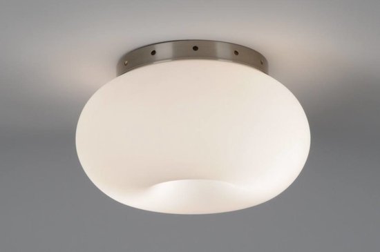 Lumidora Plafondlamp 70594 - Plafonniere - TULBAND - 2 Lichts - E27 - Wit - Glas - Badkamerlamp - ⌀ 28 cm