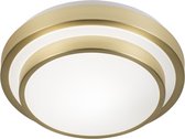 Lumidora Plafonnier 74760 - E27 - Wit - Or - Messing - Plastique - Lampe de salle de bain - IP44 - ⌀ 26 cm