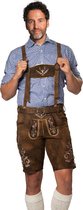 Tannhauser Lederhose Zugspitze Kort met Riem en Bretels 100% Premium Geitenleder Oktoberfest Heren Lederhosen Man Carnavalskleding Heren - Geitenleer - Maat XL