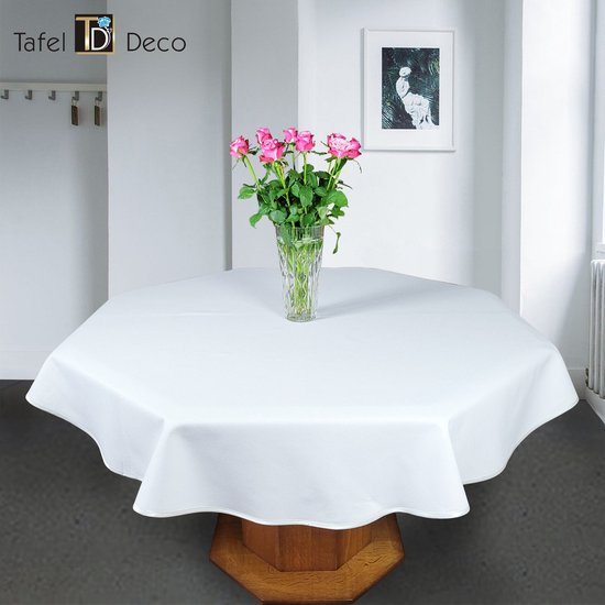 Tafelkleed, ovaal, 180 x 240 cm, jacquard, 100% katoen, turkoois blauw