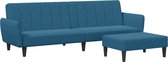 vidaXL-Slaapbank-2-zits-met-voetenbank-fluweel-blauw