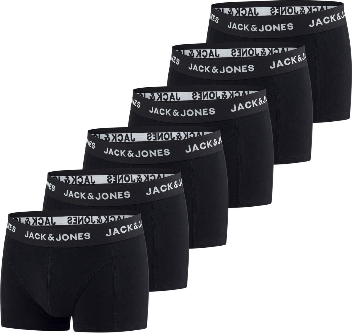 Jack & Jones Heren Boxershorts 6 Pack Basic Trunks Veelkleurig S Katoenen Ondergoed Onderbroeken