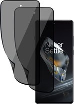 2x Privé Screenprotector geschikt voor OnePlus 12R - Privacy Folie Beschermglas - Privacy Proteqt+