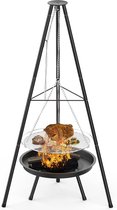 Houtskool Driehoekige Grill BBQ Barbecue Draagbare Grill Rvs Grill Vouwen Camping Grill BBQ, Barbecue Grill Outdoor Grill voor Camping Picknicks Tuin Beach Party 27.5"x27.5"x63.5"