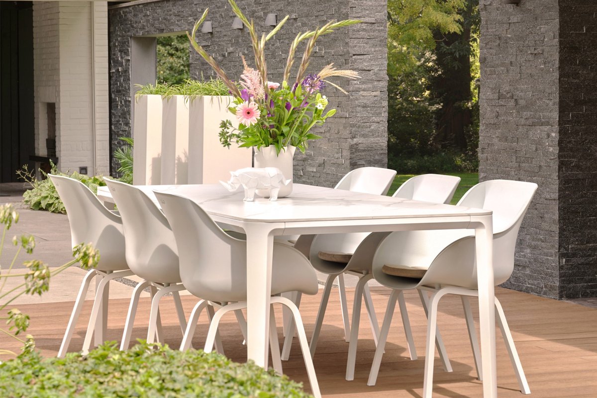 Hartman Le Soleil Element fauteuil dining - Blanc - pieds alu