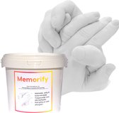 Memorify Gipsafdruk - Bodycasting - 425 gram - Gipsafdruk handen volwassenen - 3D afdrukken - Hand - Parelmoer - Alginaat - Geschikt voor 2 volwassen handen
