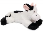 Pia Soft Toys Knuffeldier Koe - zachte pluche stof - premium kwaliteit knuffels - wit/zwart - 30 cm - Koeien