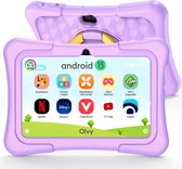 Olvy Kindertablet Vanaf 3 Jaar - Android 13 - 96GB - Tablet - Ouder Control App - 7 Inch - Tablet Kinderen - Android 13 - Stevige Beschermhoes - 100% Kidsproof