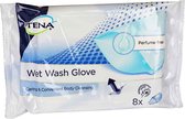 TENA Proskin Wet Wash Gloves Geurloos- 2 x 8 stuks voordeelverpakking