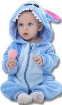 Stitch Dieren Onesie voor Baby & Peuter: Zachte Flanel Jumpsuit, Pyjama & Romper - Veilig & Comfortabel voor Kinderen 6 tot 18 maanden
