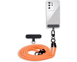 Cadorabo mobiele telefoonketting geschikt voor Kindle Oasis 2016 (8. Gen.) in ORANJE met verstelbaar riemkoord om om je nek te hangen