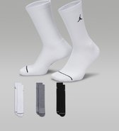 Nike Jordan Everyday Crew Socks Multicolor - 3-Pack - Zwart/Wit/Grijs - 38-42