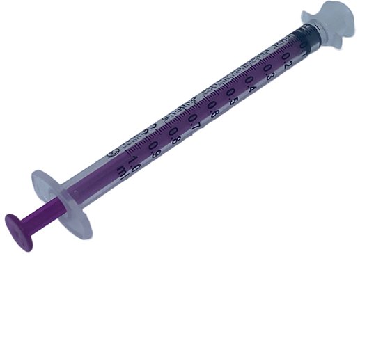 Foto: Danumed enfit spuit low dose 1 ml sterielverpakt 25 stuks eenmalig gebruik
