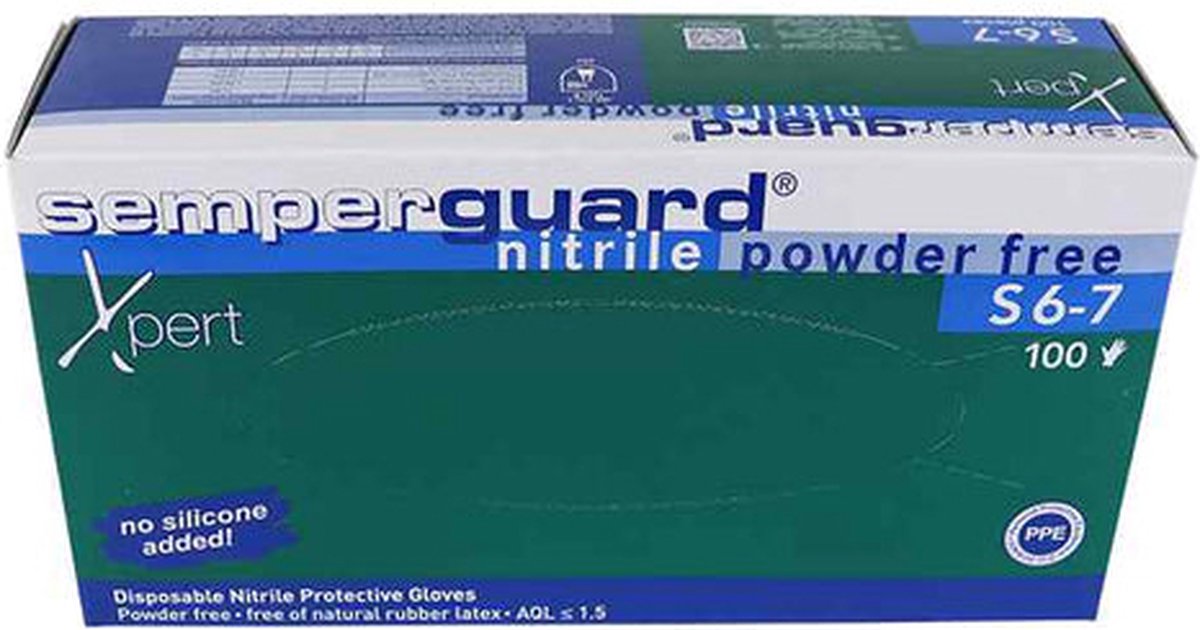 Goedkoopste Semperguard handschoenen latex poedervrij IC, medium, wit- 4 x 100 stuks voordeelverpakking