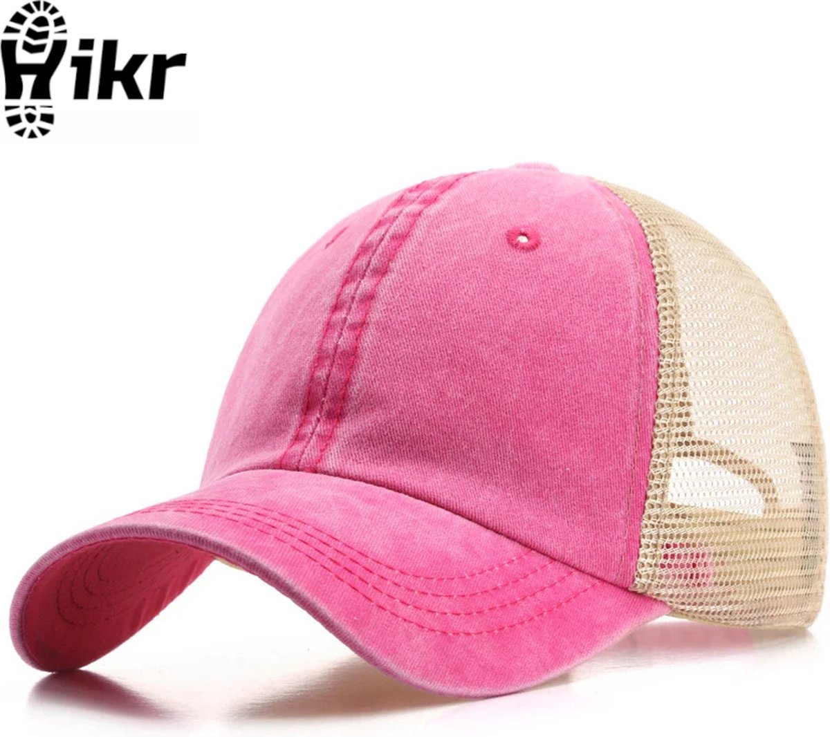 Hikr® Trucker Cap - Half mesh lichtgewicht hardloop pet - Baseball cap - One size sport cap - Unisex - Outdoor - Sporten - Hiking & Wandelen