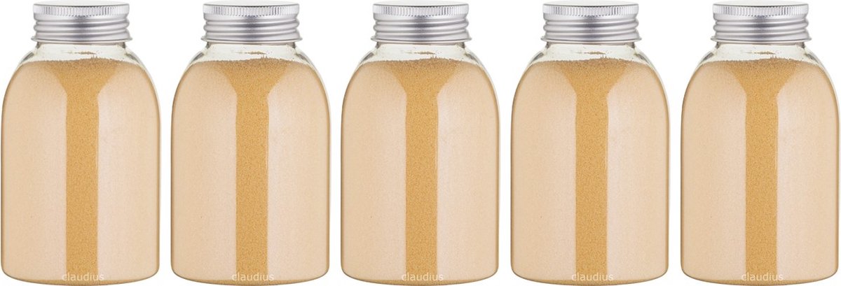 Goedkoopste Scrubzout Sweet Orange & Cedarwood - 300 gram - fles met aluminium dop - Hydraterende Lichaamsscrub - set van 5 stuks