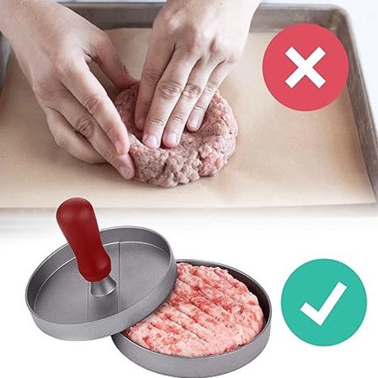 Waledano® Presse à Hamburger Professionnelle 2 PCS - Machine à Hamburger - Broyeur de Burger - Presse à Burger - Batterie de cuisine - Moule à Viande Hachée pour Hamburgers