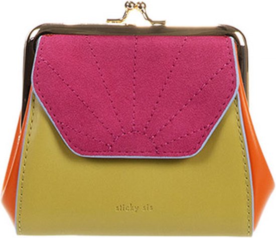 The Sticky Sis Club wallet | il sole | colore | lemon leaf + arancia orange + Positano purple