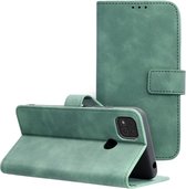 Case2go - Telefoonhoesje geschikt voor Xiaomi Redmi 9C - Wallet Book Case - Met Magnetische Sluiting - Groen