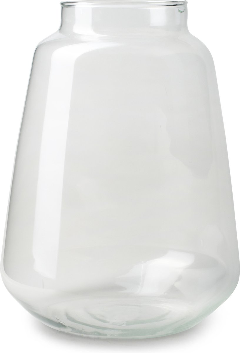Jodeco Bloemenvaas Zef - helder transparant - glas - 26 x 35 cm - vaas