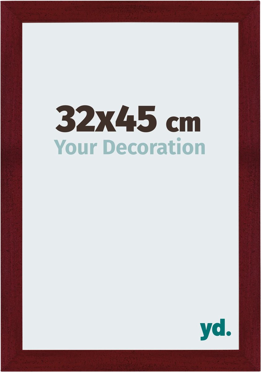 yd. Your Decoration - Fotolijst 32x45 cm - MDF - Wijnrood Geveegd - Mura