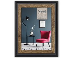 ZEP - Houten Fotolijst Enna Zwart / Bruin voor foto 10x15 - EG446L