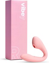 Vibey® AIR - 2-in-1 Vibrator - Krachtige Luchtdruk Vibrator - G Spot Stimulator en Clitoris Satisfyer - Seks Toys voor Vrouwen - Vibrators voor Vrouwen en Koppels - Seksspeeltjes - Dildo - Lichtroze