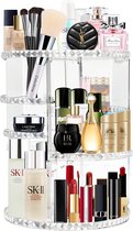 Transparante Make-Up Organizer - 360 Graden Draaibaar - Ruimtebesparend - Eenvoudig Te Installeren - Geschikt Voor Cosmetica & Accessoires