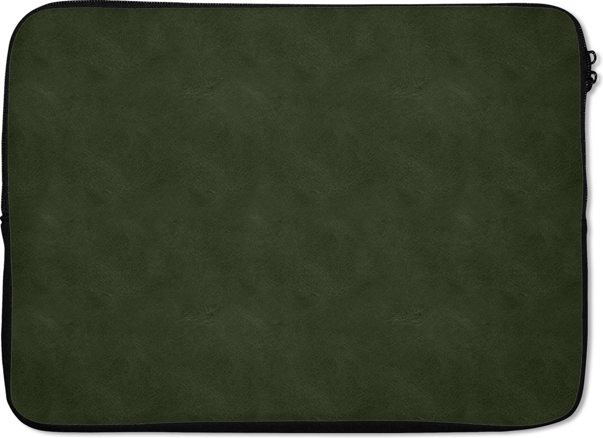 Laptophoes - Leer print - Groen - Laptop - 13 Inch - Laptop accesoires
