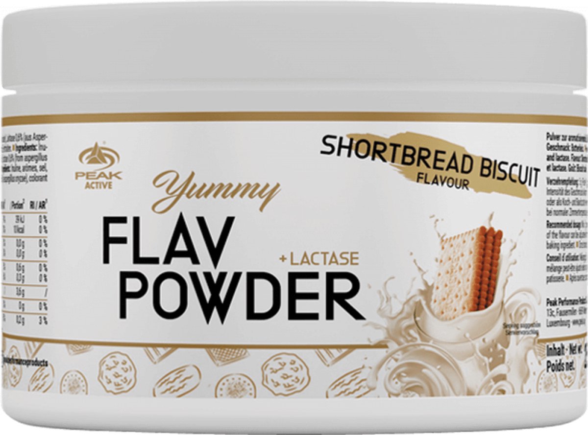 Peak Yummy Flav Powder (250g) Shortbread Biscuit - Functionele voeding - Smaakstoffen/zoetstoffen
