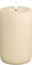 Deluxe Homeart Led Kaars Solid Stripe Cream 7,5 x 12,5 cm