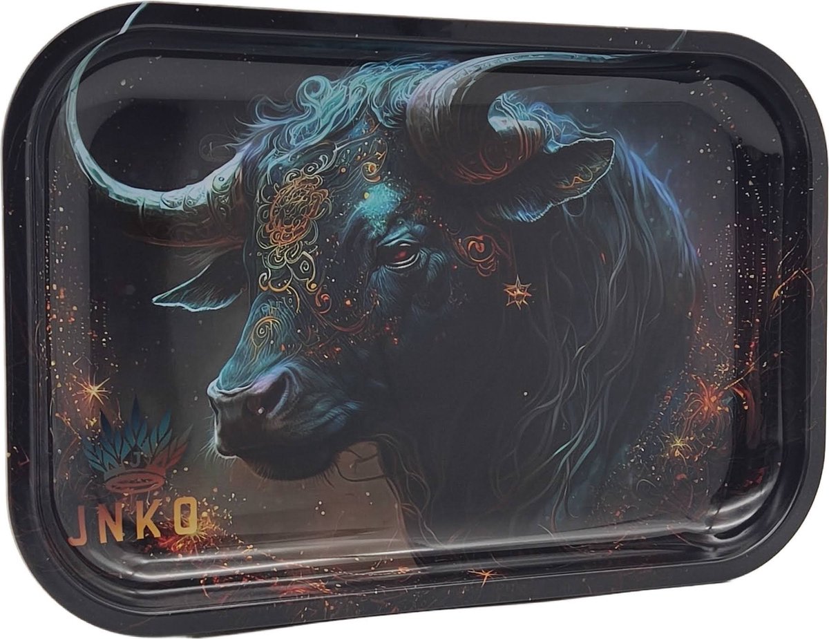 Metalen Luxe Dienblad | 29x19cm | Horoscoop Serie | Stier / Taurus | Decoratief Dienblad | JNKO