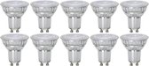 Spot GU10 blanc chaud dimmable - 10 pièces fermeture à baïonnette PAR16 | LED 6W ~ 430Lm = 45W lumière halogène 60° - 2700K 230V