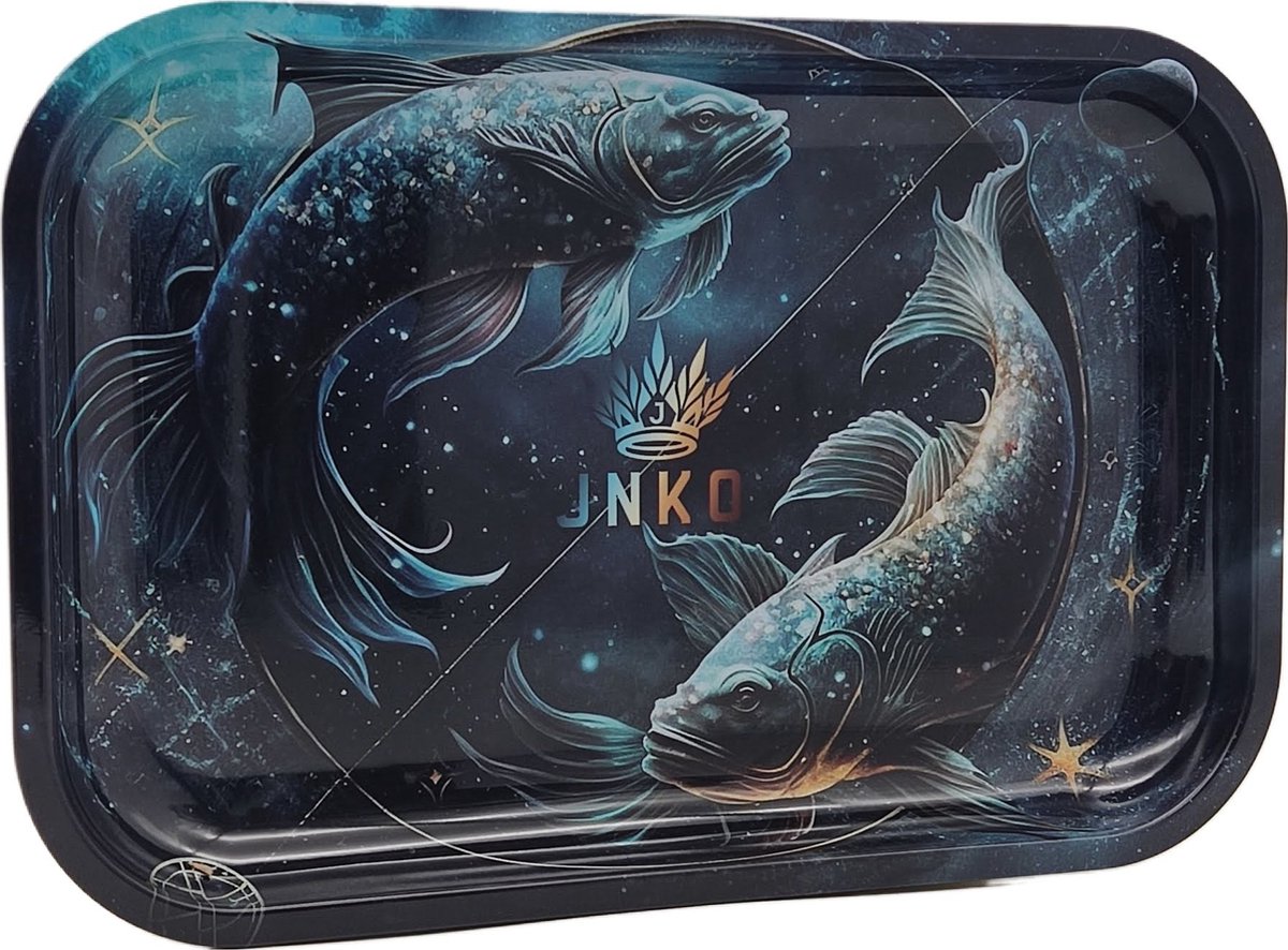 Metalen Luxe Dienblad | 29x19cm | Horoscoop Serie | Pisces / Vissen | Decoratief Dienblad | JNKO
