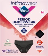 Libresse Wasbaar Menstruatie Ondergoed - zwart biologisch katoen - Medium