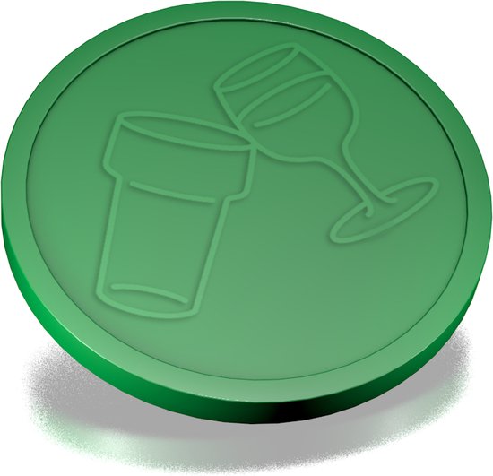 Gerecyled Plastic Reliefmunten / Consumptiemunten - 29mm
