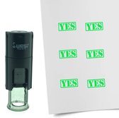 CombiCraft Stempel YES 10mm rond - Groene inkt